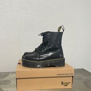 Dr. Martens Black Combat Boots with Chunky Sole. Worn twice and look like new.